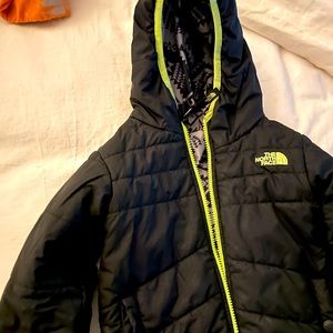 Reversible North Face Hooded Puffer Coat